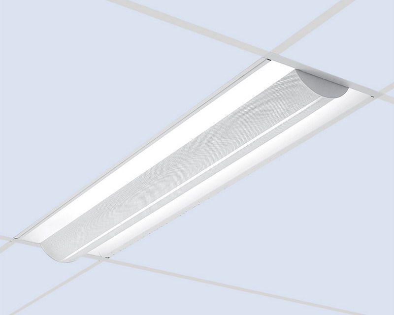 Alter Slim Surface: Surface Fluorescent With Microperforated Mesh Lamp Shield